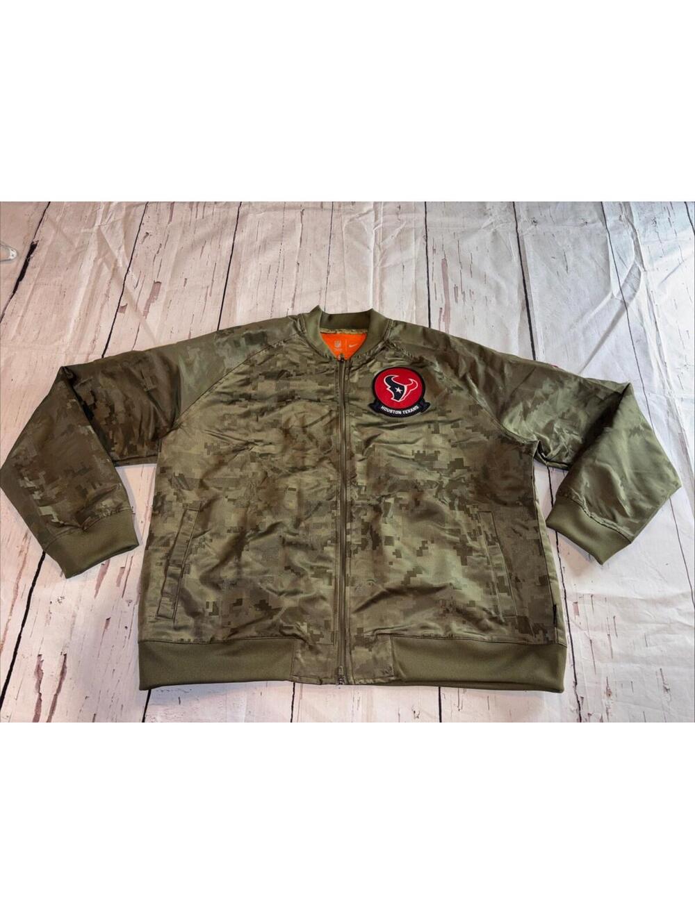 Nike Houston Texans Salute-To-Service NFL Team-Issued Camo Jacket (Women’s XL)